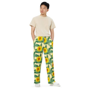 All-over print unisex wide-leg pants