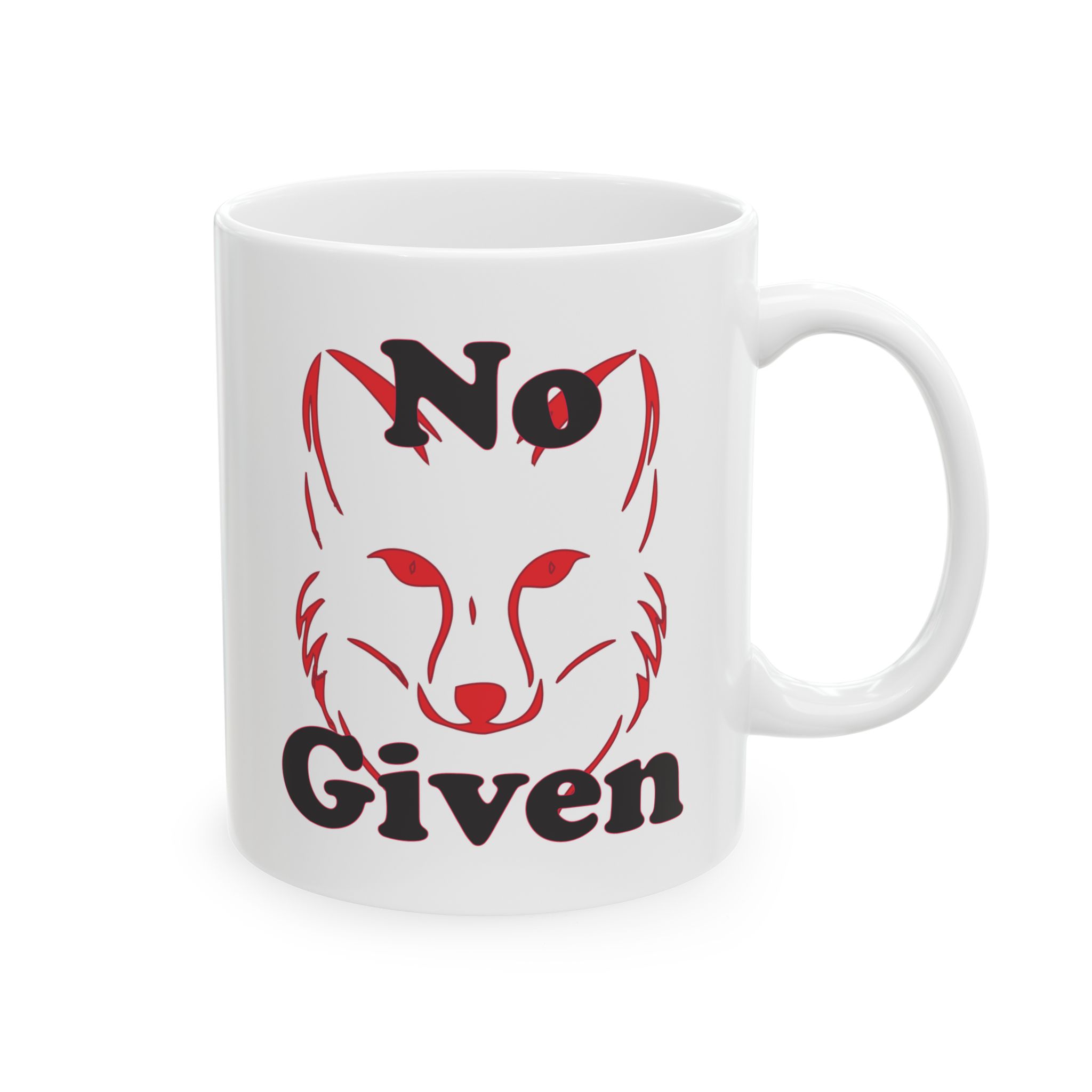 Cute Red Fox Ceramic Mug — ‘Gwen’ Illustrated Animal Coffee Cup (11oz, 15oz)